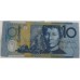 AUSTRALIA 1993 . TEN 10 DOLLAR BANKNOTES . CONSECUTIVE PAIR . ERROR . INK TRANSFER